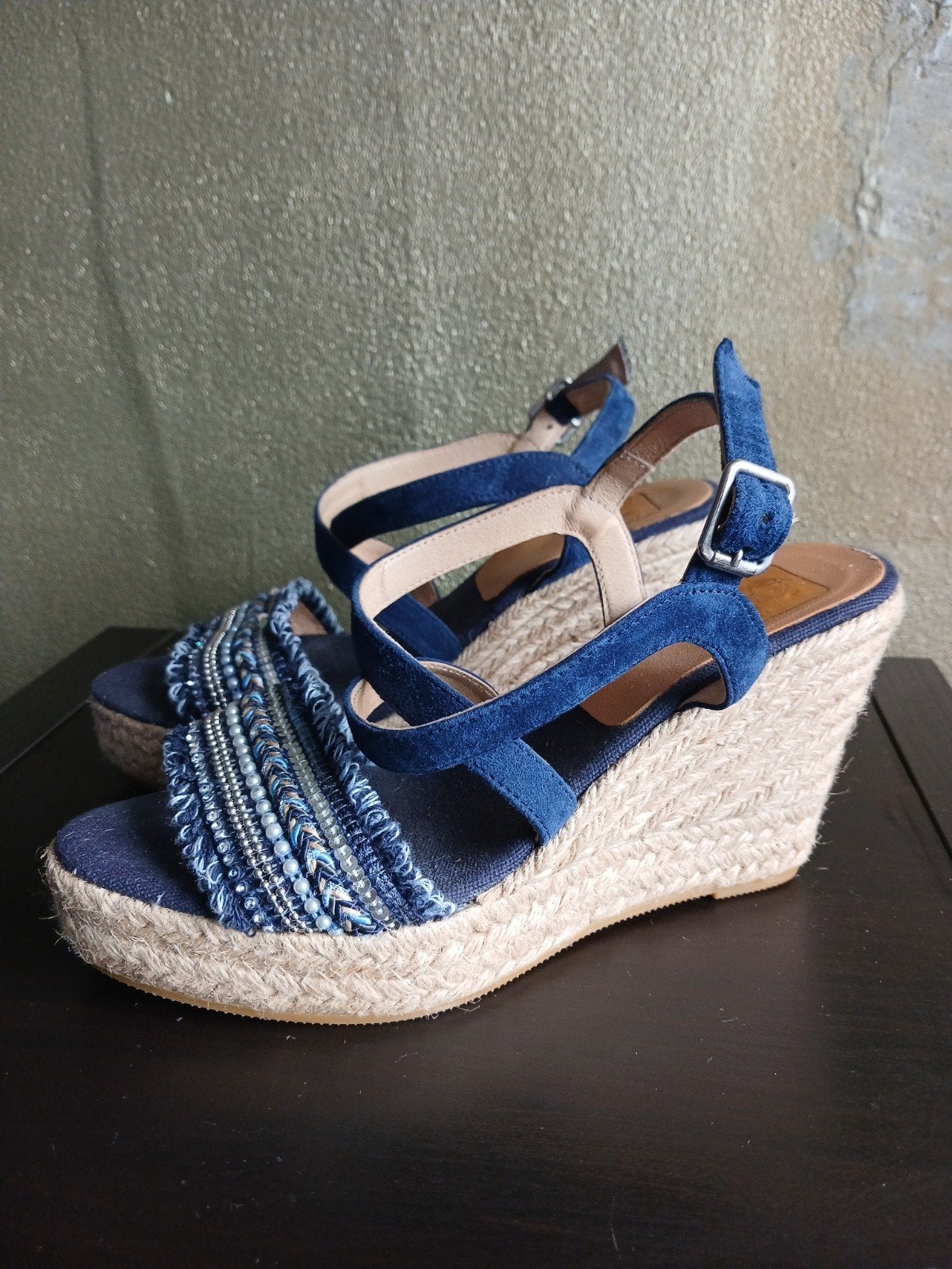 Kanna Espadrille Maat 38, Blauw, Zo goed als nieuw, Kanna, Sandalen of Muiltjes