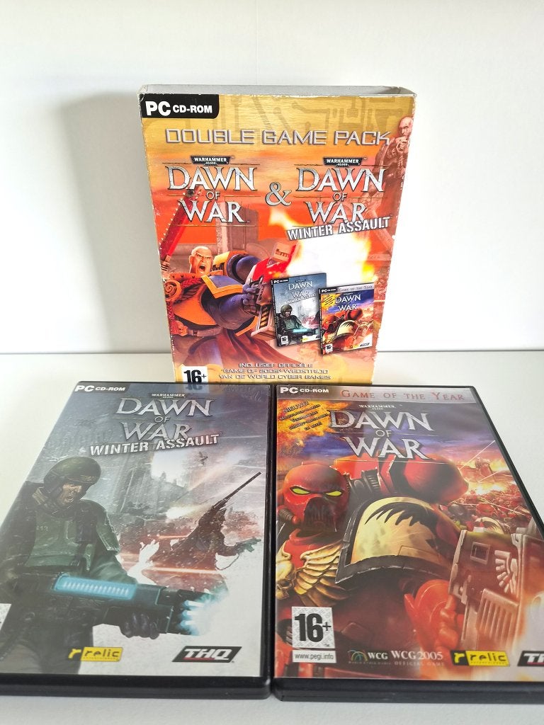 Warhammer 40,000: Dawn of War & Winter Assault - PC cd-rom, Gebruikt, 1 speler, Ophalen of Verzenden, Strategie en Constructie