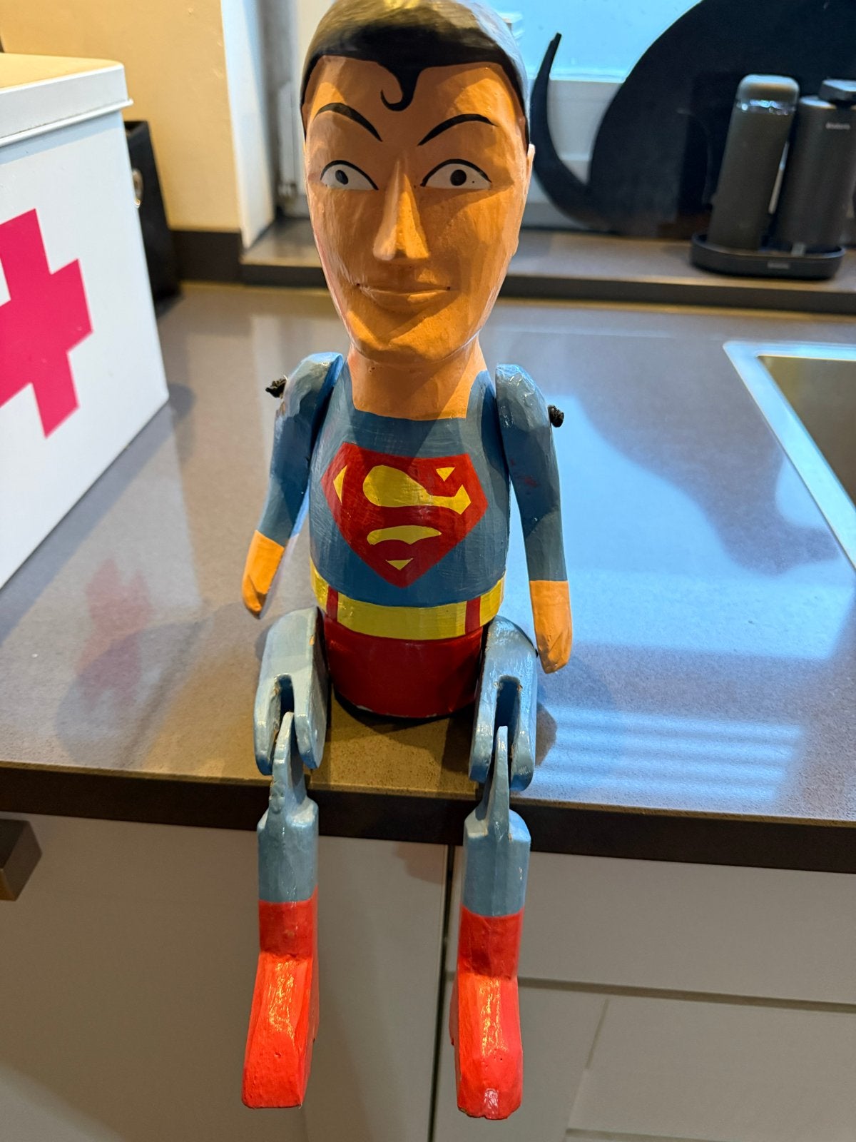 Speciale houten karakters: Batman & Superman (Albasie hout), Ophalen of Verzenden, Gebruikt