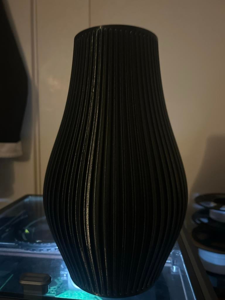 3D Geprinte Vaas - Stijlvol en Modern Design, Kunststof, Zwart, Ophalen of Verzenden, Zo goed als nieuw