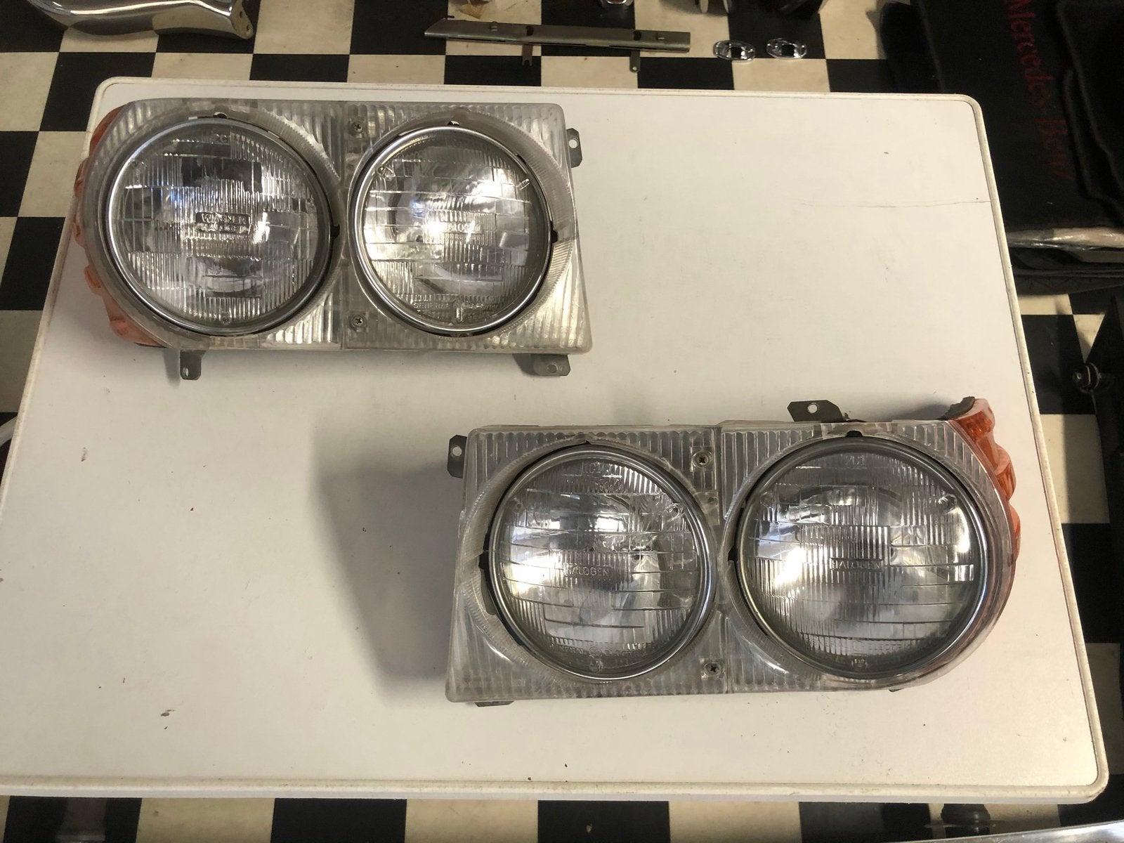 Oldtimer Mercedes Benz W107 SL Sport koplampen, Auto-onderdelen, Ophalen of Verzenden, Gebruikt, Mercedes-Benz