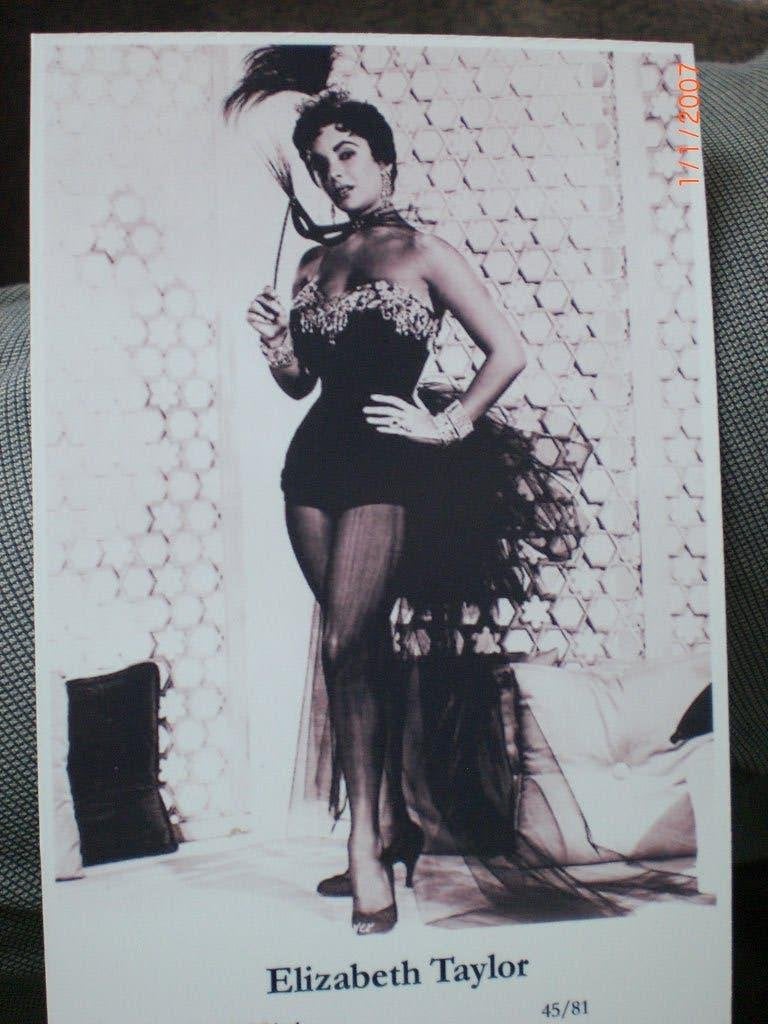 kaart Elizabeth Taylor, Ophalen of Verzenden, 1980 tot heden, Ongelopen, Sterren en Beroemdheden