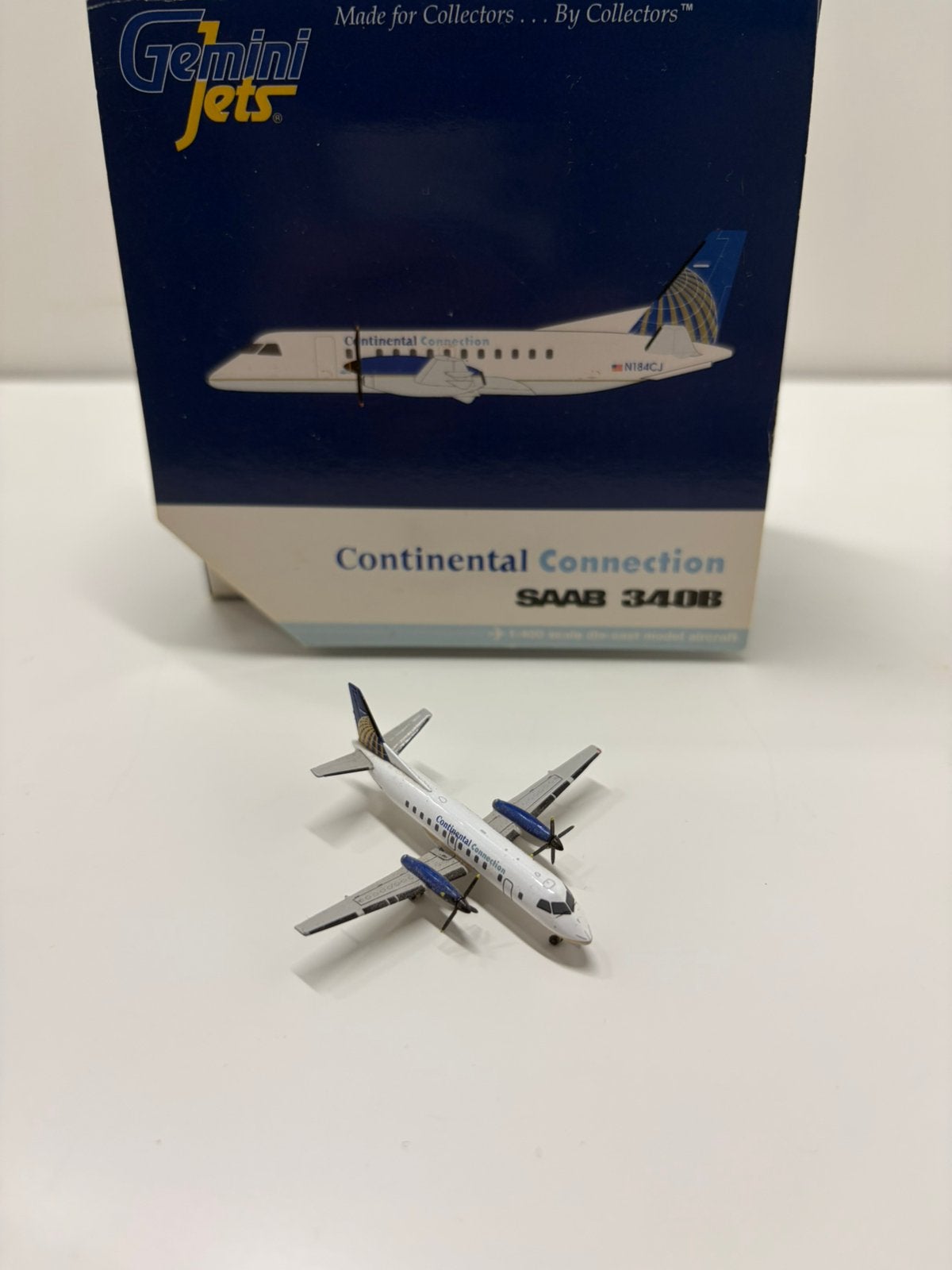 Gemini jets Continental Connection Saab 340b 1:400, Ophalen of Verzenden, Nieuw, Schaalmodel