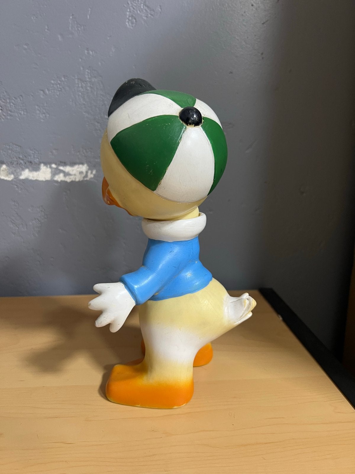 Walt Disney Kwik Kwek Kwak Vintage Rubber Piepbeest, Verzamelen, Ophalen of Verzenden, Overige figuren, Gebruikt, Beeldje of Figuurtje