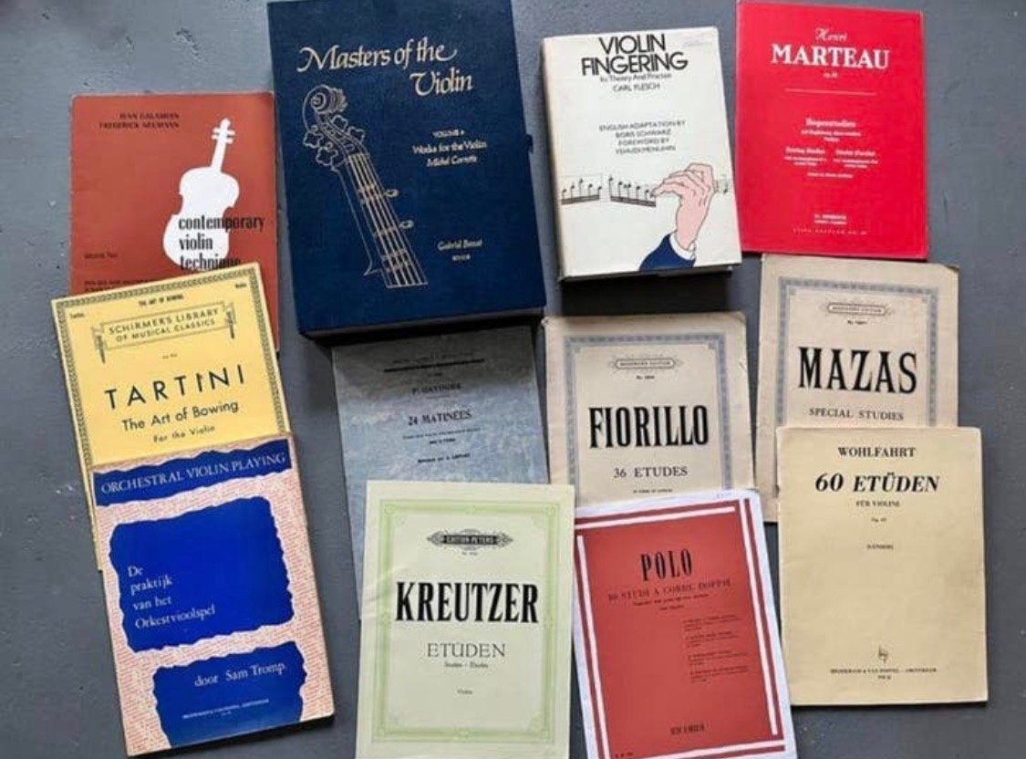 bladmuziek viool studie Flesh violin fingering music scores, Ophalen, Zo goed als nieuw