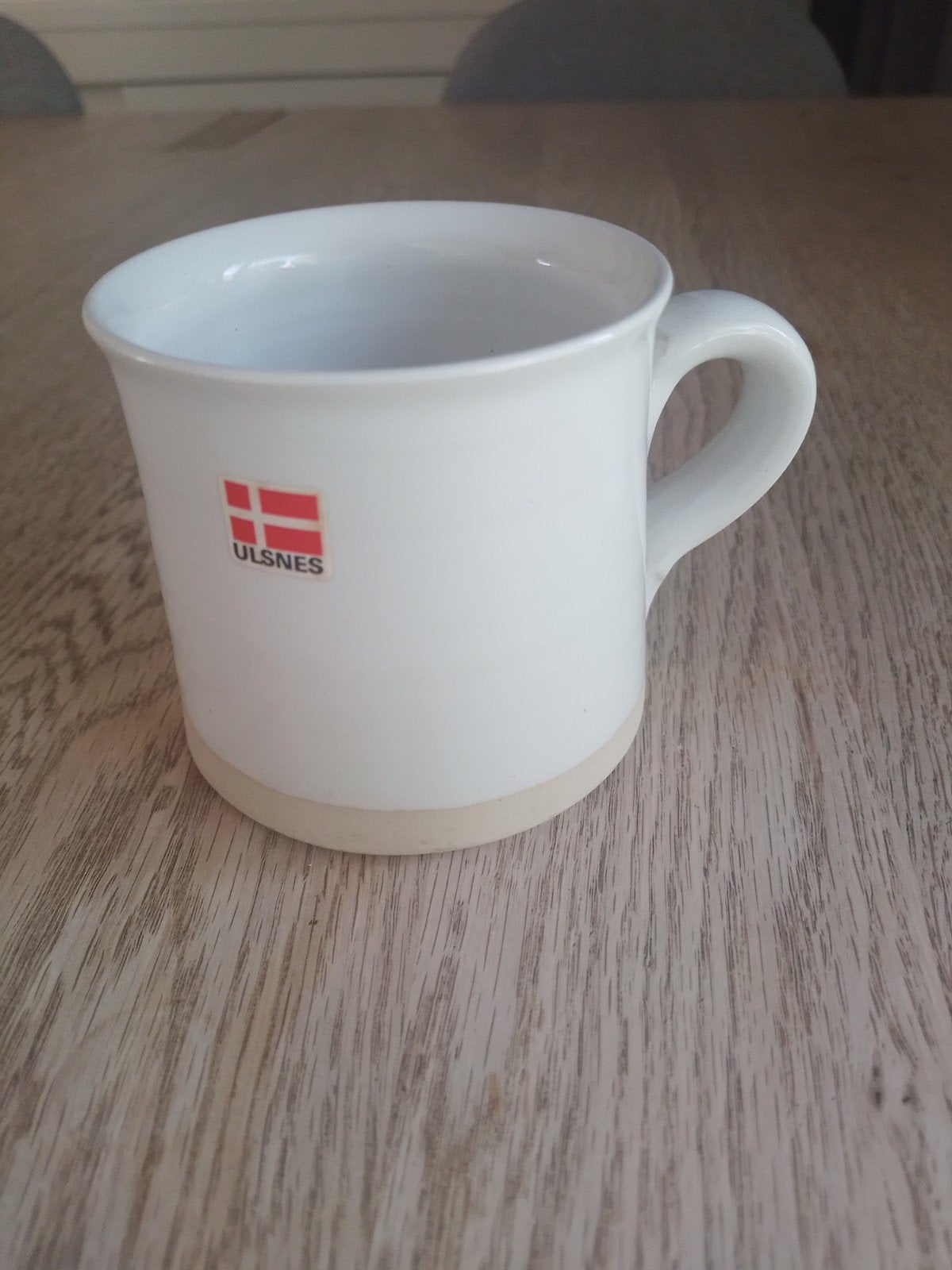 Ulsnes Denemarken Mok - Wit met Deense vlag, Gebruikt, Overige merken, Keramiek, Mok