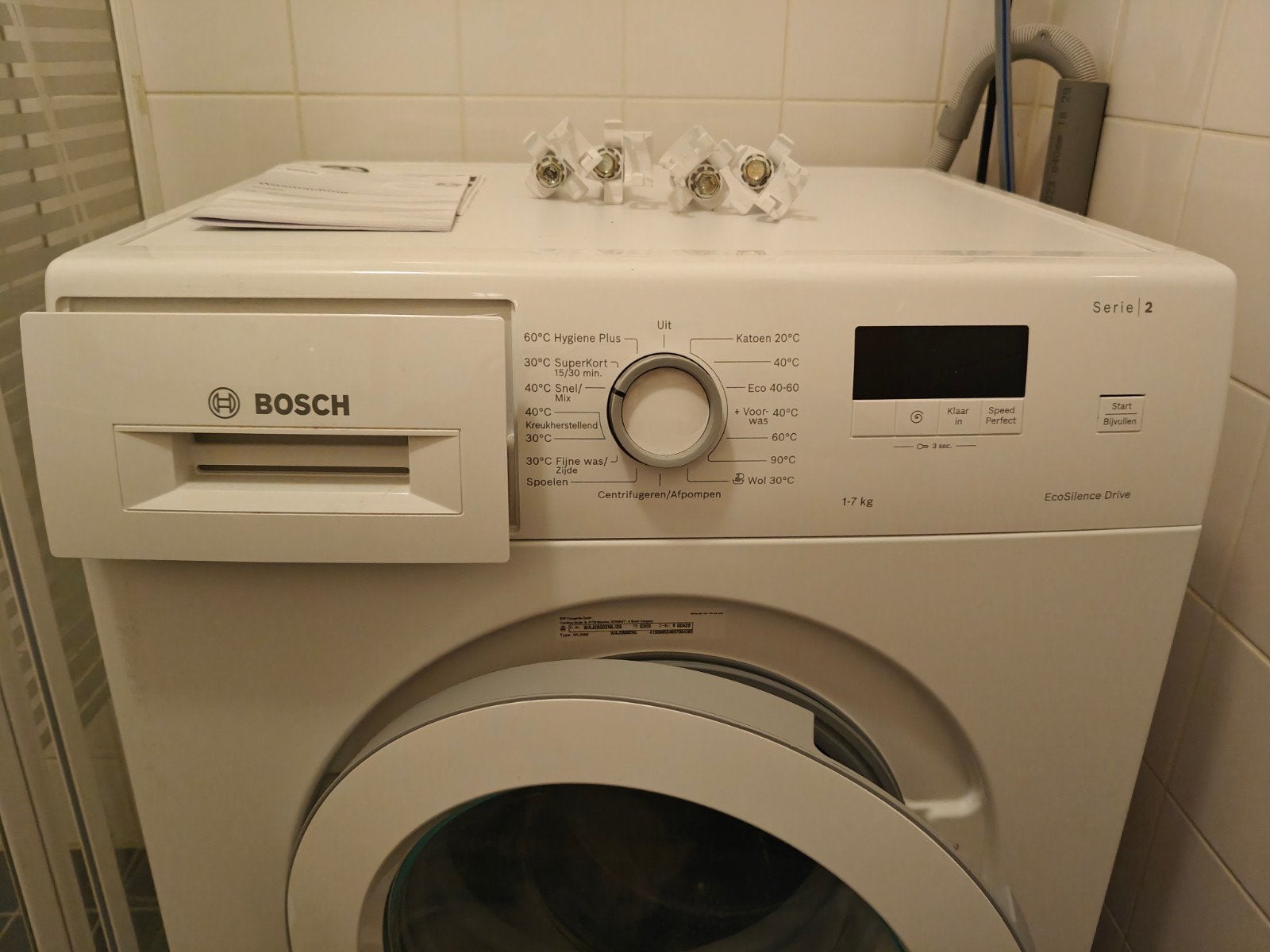Bosch Serie 2 Wasmachine - Zo goed als nieuw, Ophalen, 6 tot 8 kg, Minder dan 1200 toeren, Zo goed als nieuw