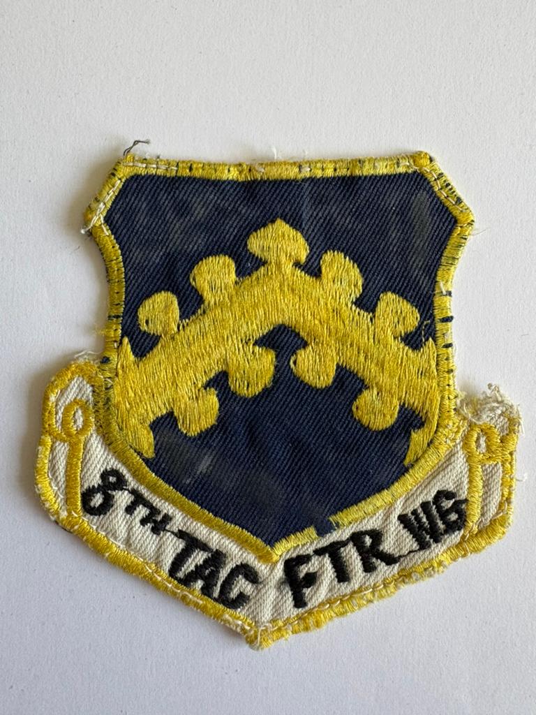 USAF 8th Tactical Figjter Wing patch, Ophalen of Verzenden, Luchtmacht, Nederland, Embleem of Badge