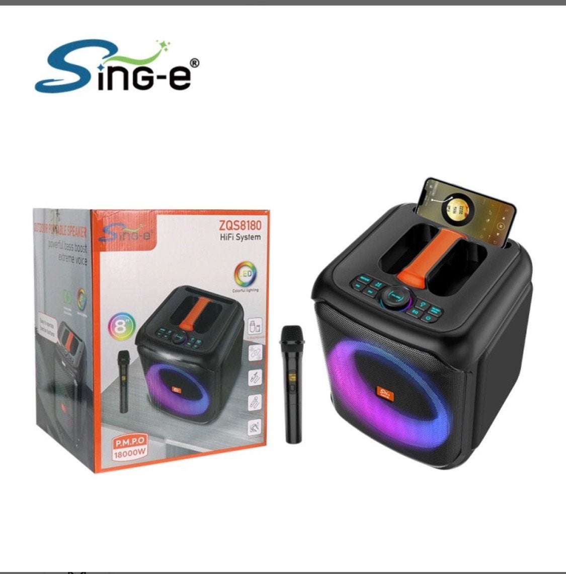 Bluetooth speaker 8-inch ZQS8180, Sky.wu@sing-e.com.cn, Nieuw, Sing-e, Luidspreker(s)