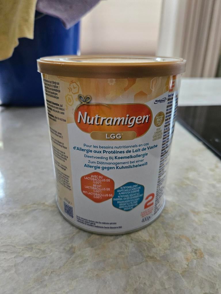 Nutramigen LGG 2 Dieetvoeding Koemelkallergie (bijna nieuw), Kinderen en Baby's, Babyvoeding en Toebehoren, Ophalen of Verzenden