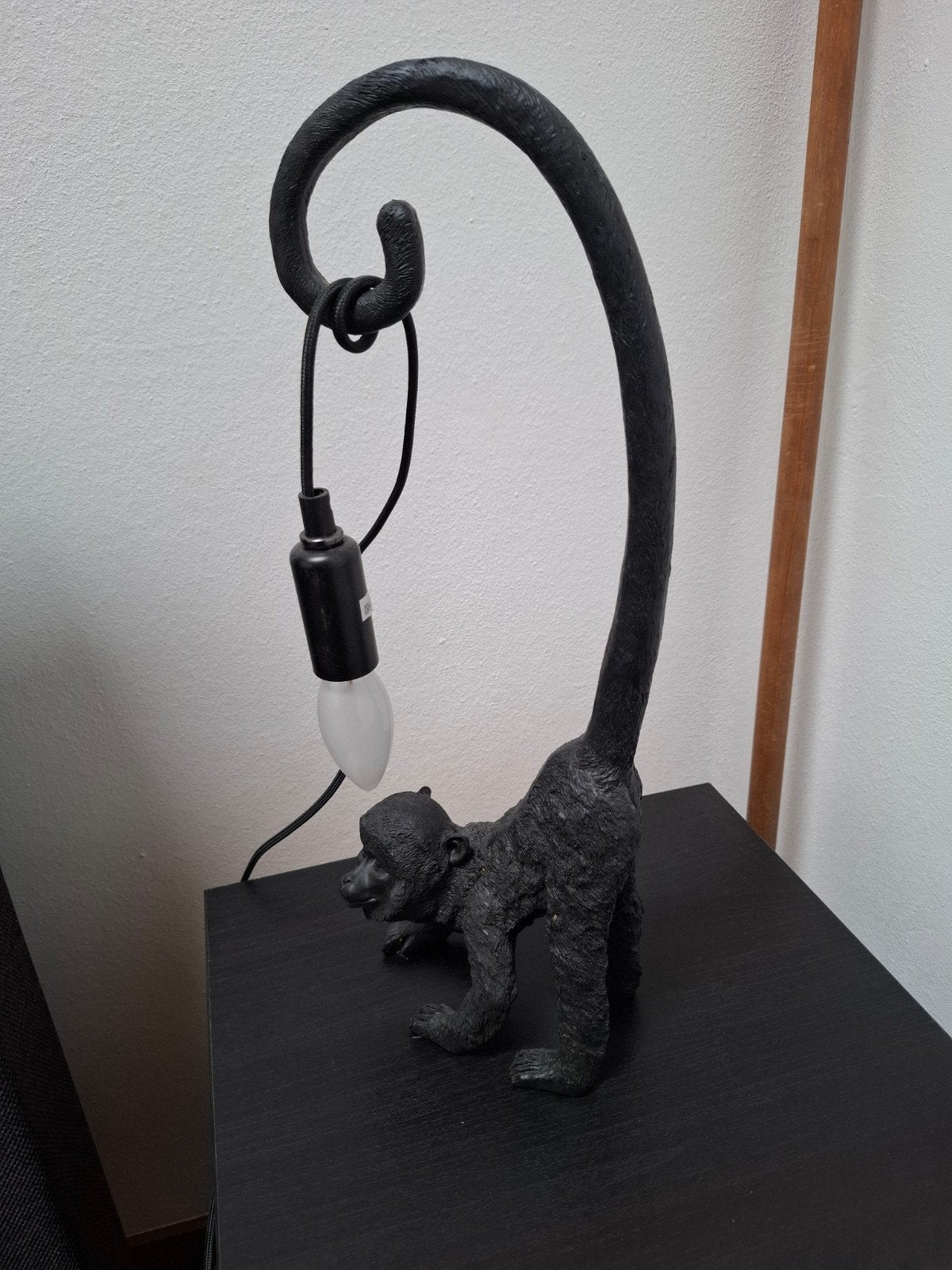Aap lamp - Tafellamp in de vorm van een aap, Huis en Inrichting, Ophalen, Zwart, Zo goed als nieuw, Metaal