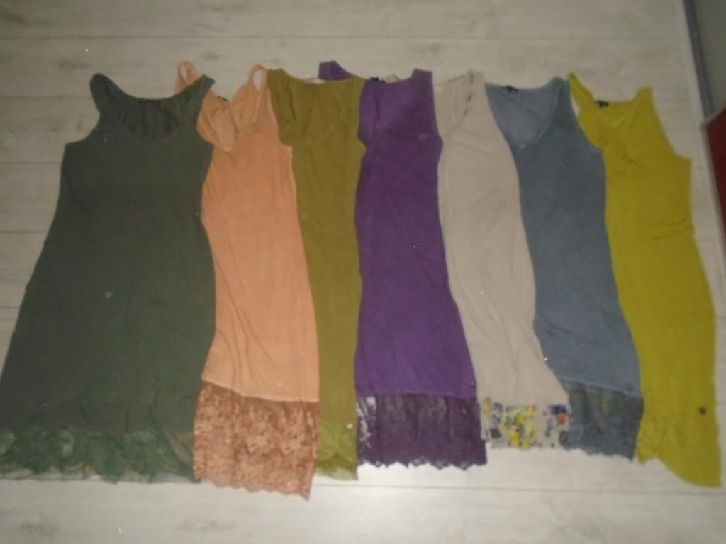 7x Didi Slipdress Onderjurk Jurk met Kant maat L ZGAN, Kleding | Dames, Overige kleuren, Verzenden, Maat 42/44 (L), Didi