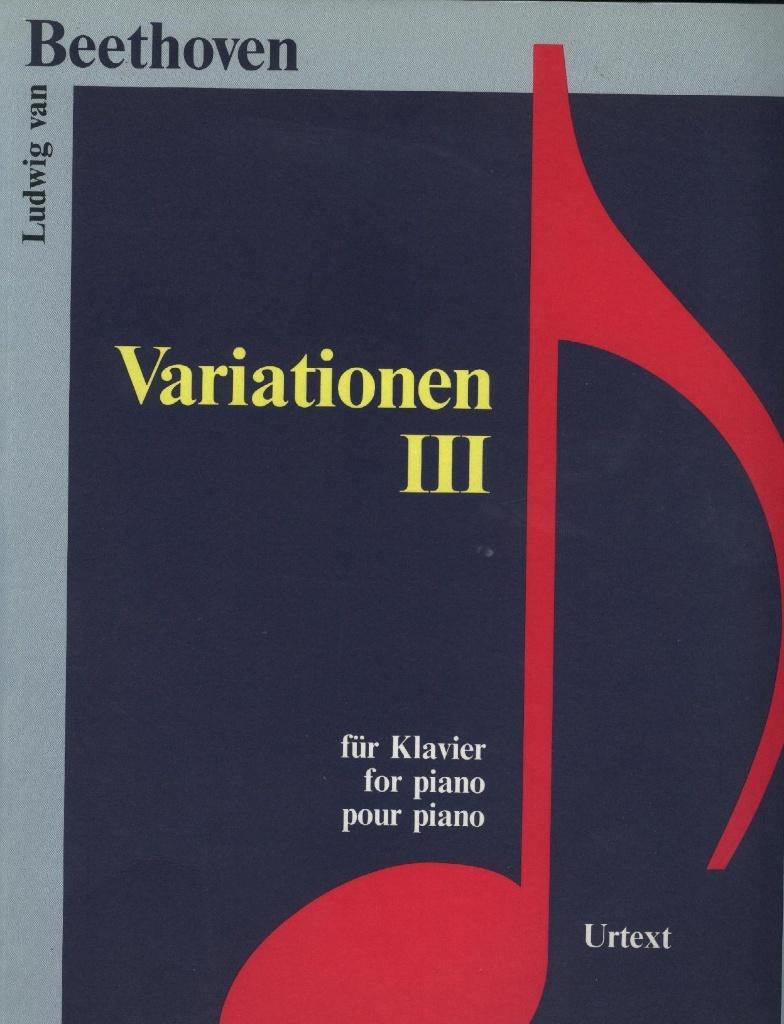 Ludwig van Beethoven - Variationen III - PIANO, Gebruikt, Ophalen of Verzenden, Artiest of Componist, Piano