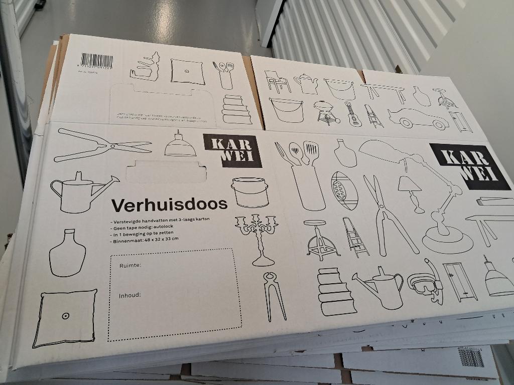 Verhuisdozen, Doe-het-zelf en Verbouw, Kratten en Dozen, Ophalen, Doos, 40 tot 60 cm, Opvouwbaar