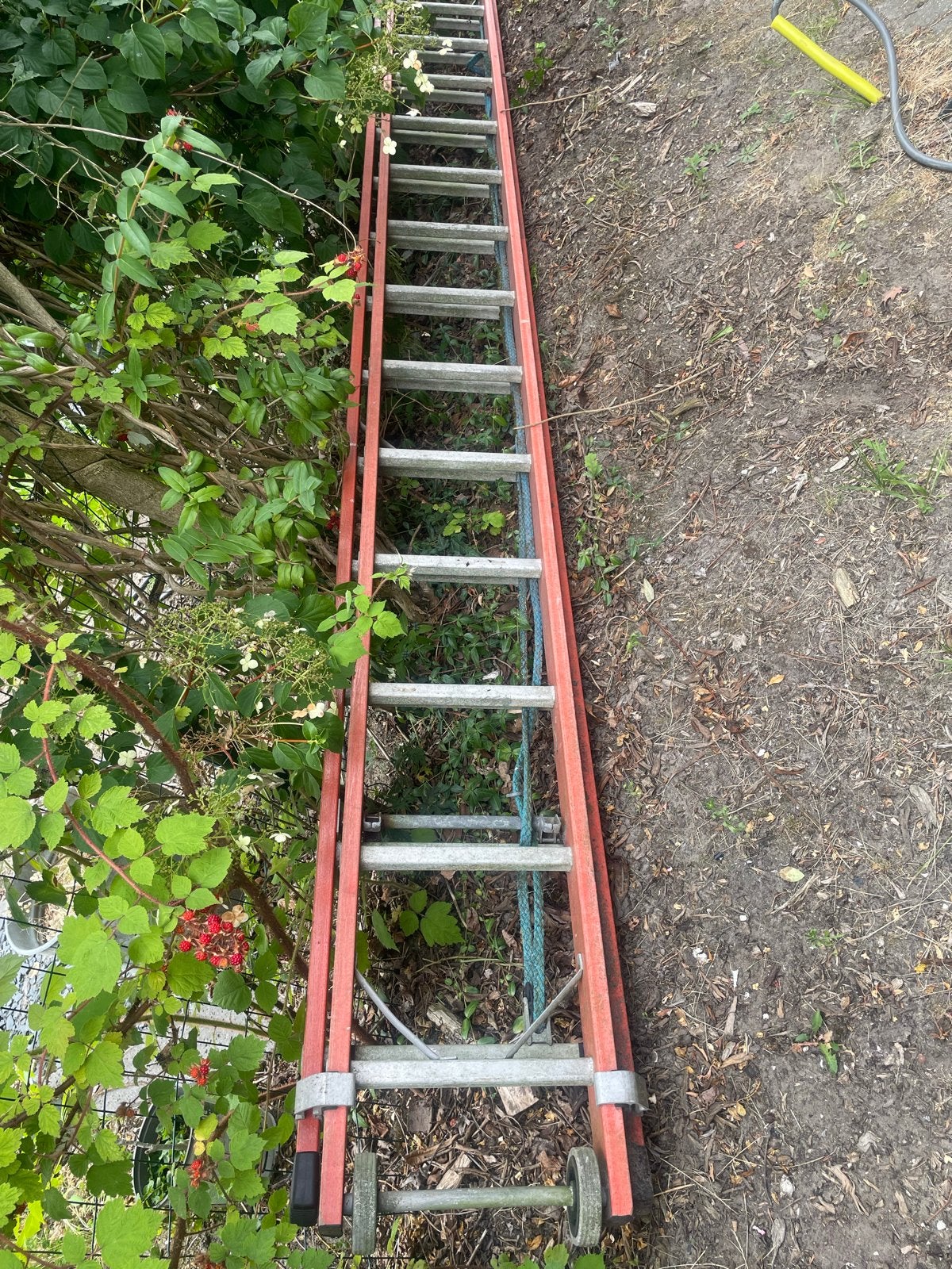 Zarges uitschuifbare ladder met wielen, Ophalen, Gebruikt, Ladder, Opvouwbaar of Inschuifbaar