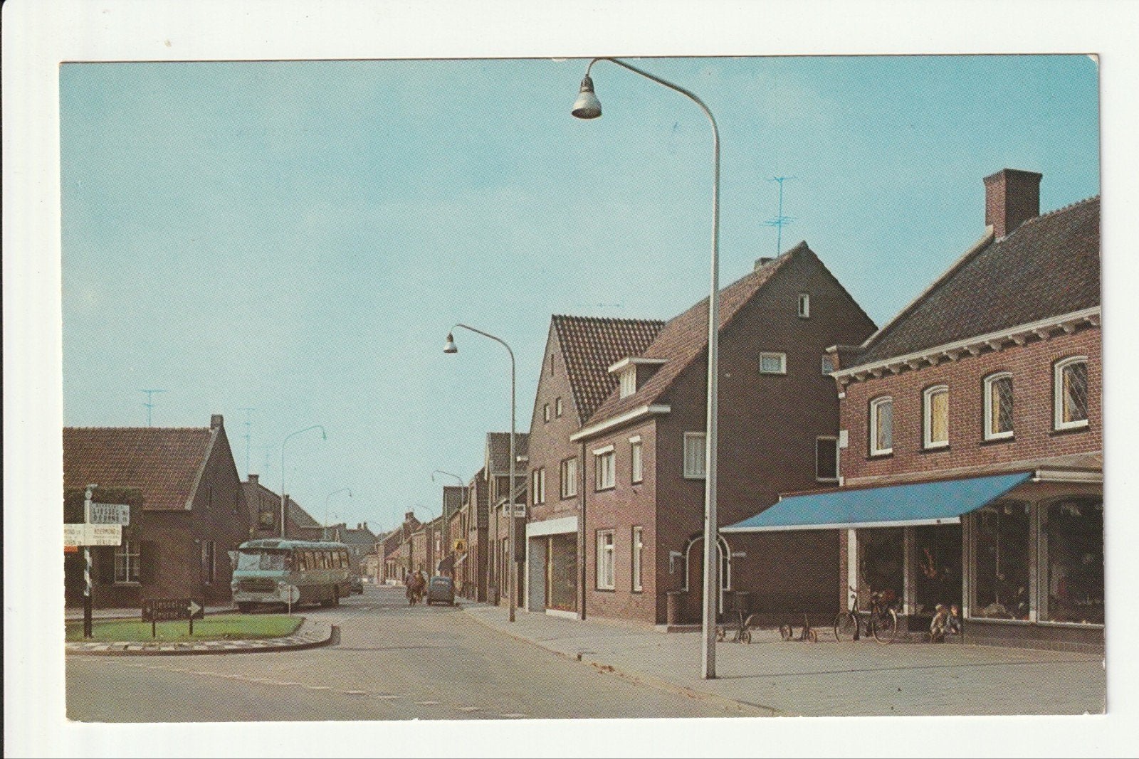 MEIJEL DORPSSTRAAT KRUISPUNT ANWB BORD STREEK / TOURBUS, Verzamelen, Ophalen of Verzenden, 1960 tot 1980, Ongelopen, Limburg