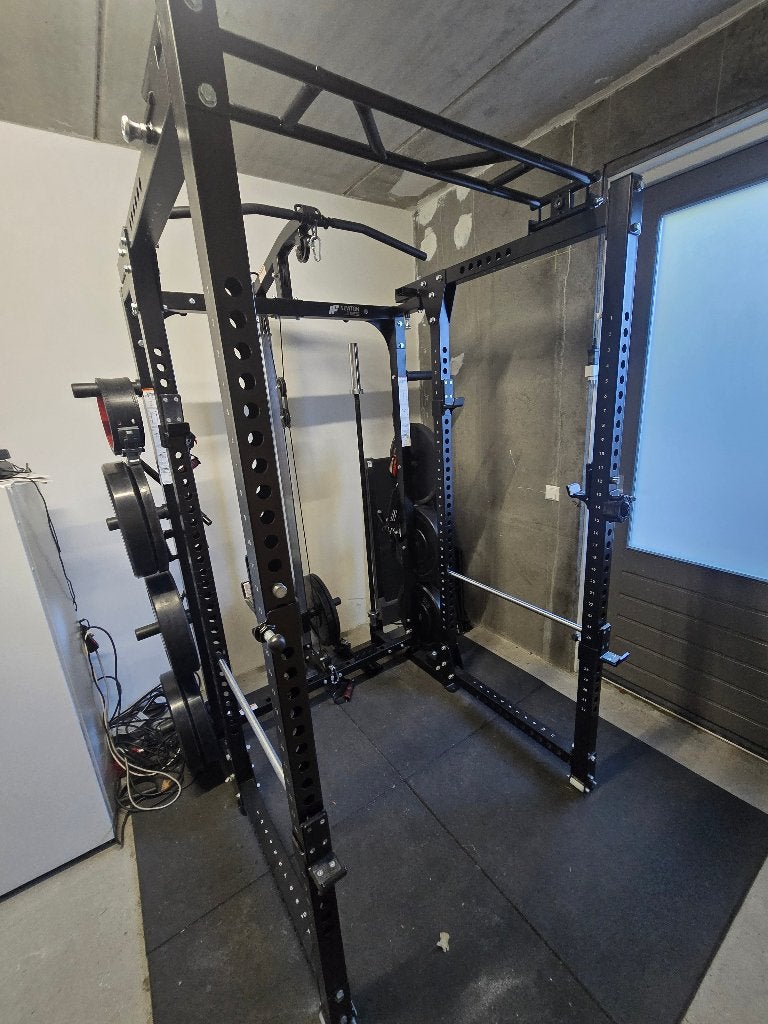 Squat rack opvouwbaar met cables, perfect voor home gym!, Ophalen, Gebruikt, Benen, Fitnessbank