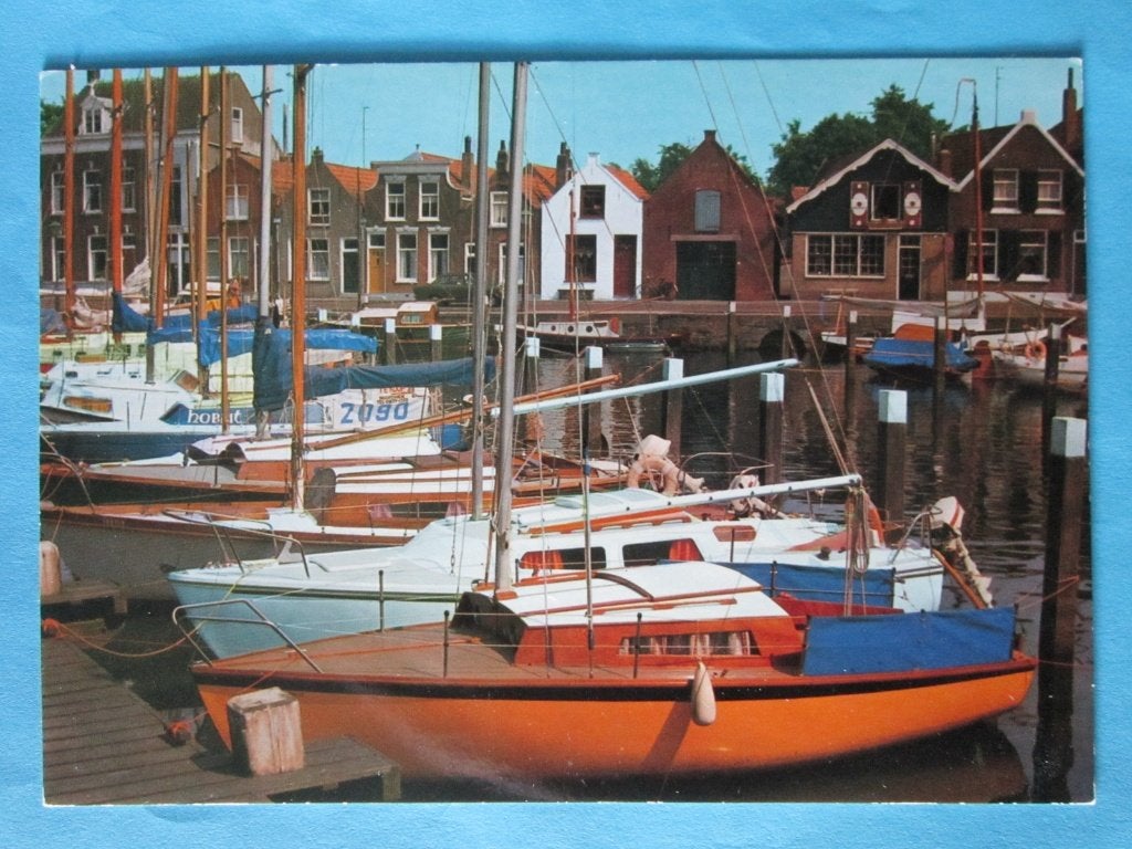 Ansichtkaart: MIDDELHARNIS, Jachthaven., Ophalen of Verzenden, 1960 tot 1980, Ongelopen, Zuid-Holland