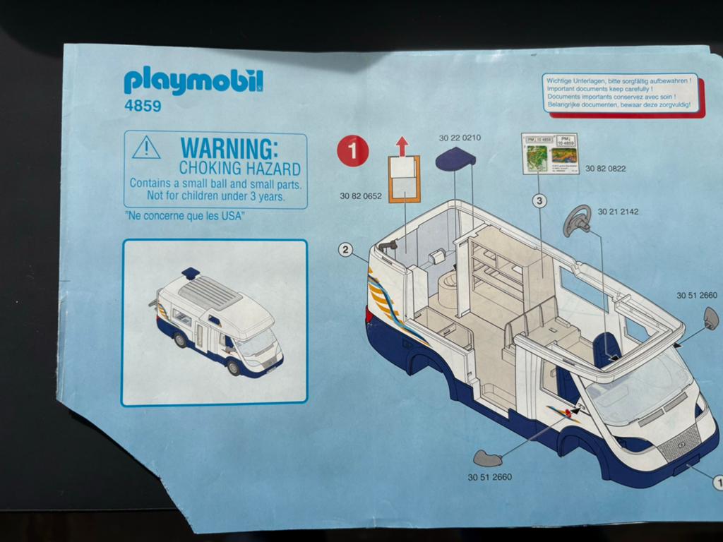 Playmobil 4859 Camper met accessoires, Kinderen en Baby's, Ophalen, Gebruikt, Complete set