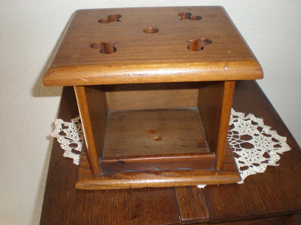 Vintage houten stoof 23x20 cm hoogte 19 cm, Antiek en Kunst, Ophalen of Verzenden