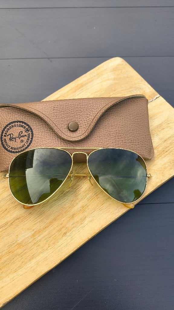 Vintage Ray-Ban B&L USA Aviator LIC 10K 1/30 GF G-15 58-14, Sieraden, Tassen en Uiterlijk, Zonnebrillen en Brillen | Heren, Zonnebril