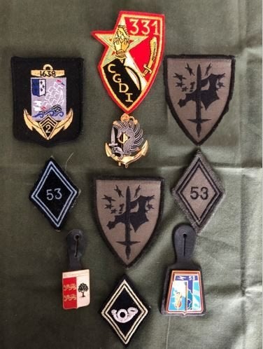 Emblemen, badges Franse Krijgsmacht, Verzamelen, Ophalen of Verzenden, Landmacht, Overige gebieden, Embleem of Badge