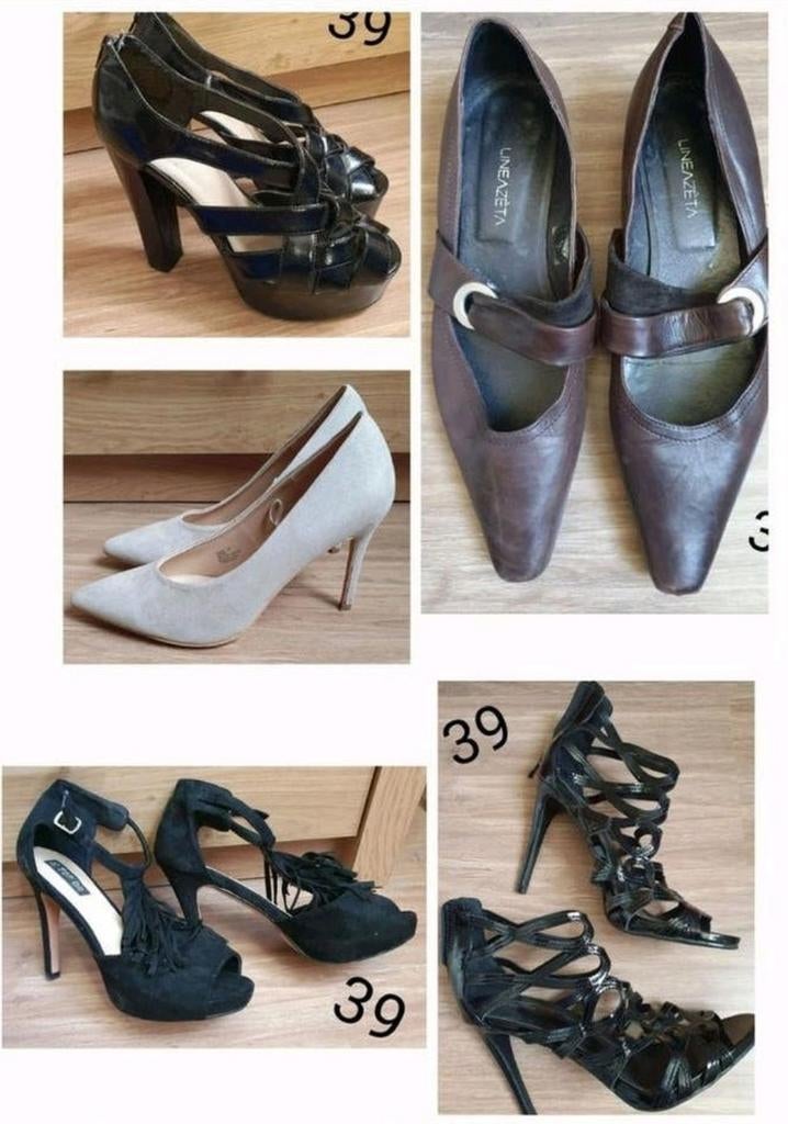 Partij Dames Zomer Schoenen Mt 39 Pumps, Laarzen & Sandalen, Pumps, Zwart, Ophalen of Verzenden, Gedragen