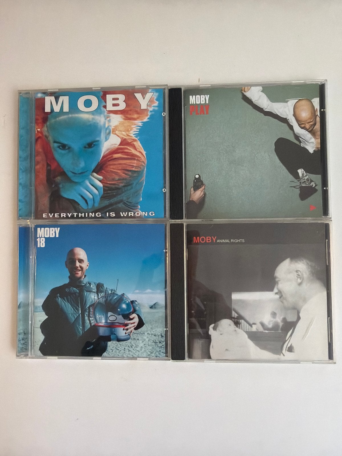 Moby CD Collectie: Play, 18, Everything is Wrong, Animal Rig, Gebruikt, Ophalen of Verzenden, Elektronisch, Inclusief doosje