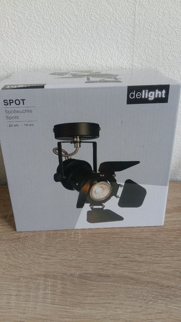 Nieuwe leuke filmstudio spots zwart. 1-lichts. GU10 fitting., Huis en Inrichting, Lampen | Spots, Ophalen, Nieuw, GU10