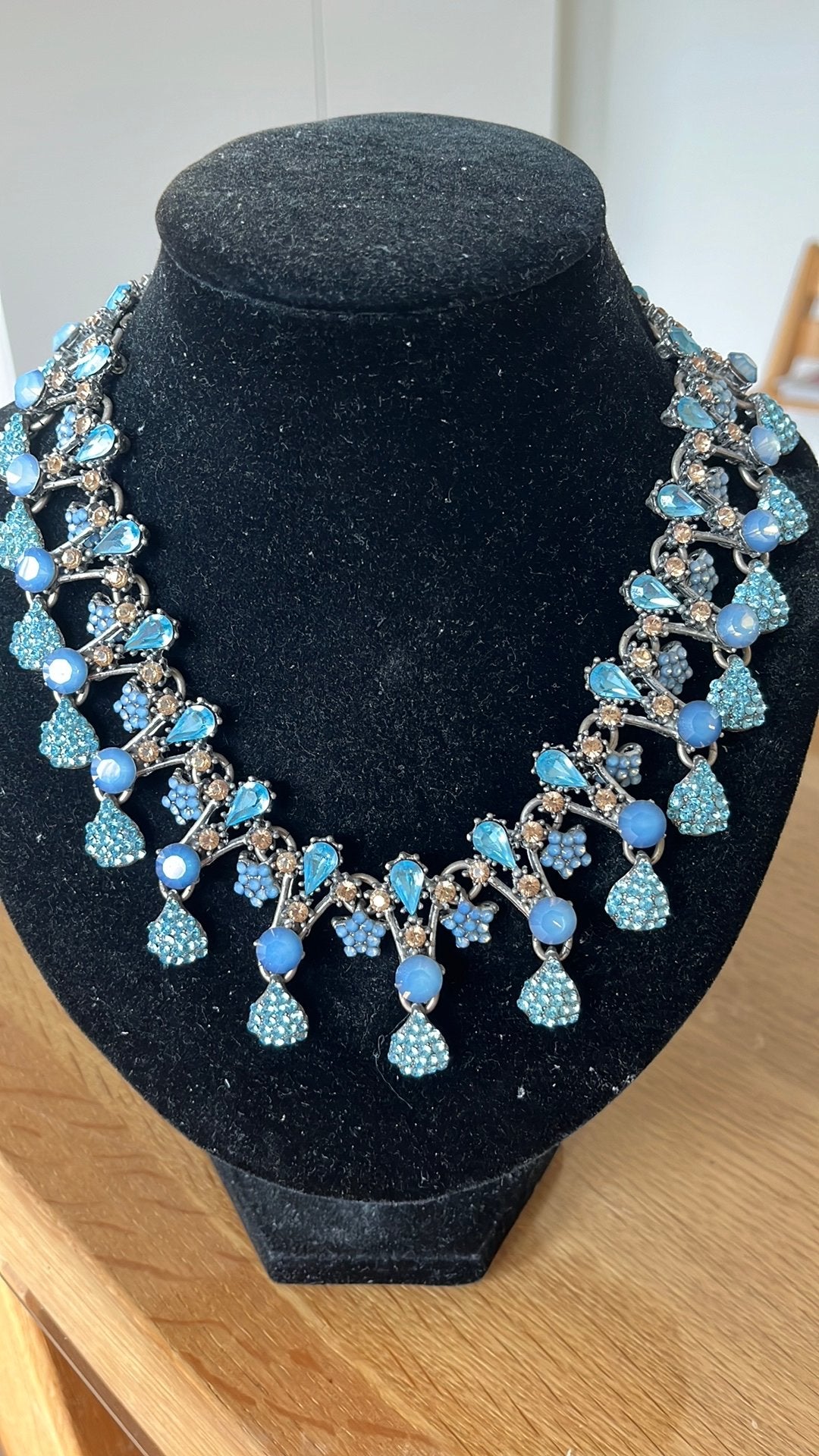 SUPERMOOIE OTAZU KETTING, Verzenden, Zo goed als nieuw, Blauw, Overige materialen