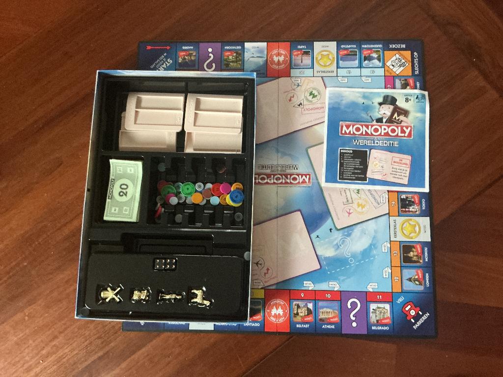 Monopoly  wereldeditie, Drie of vier spelers, Ophalen of Verzenden, Gebruikt, Hasbro