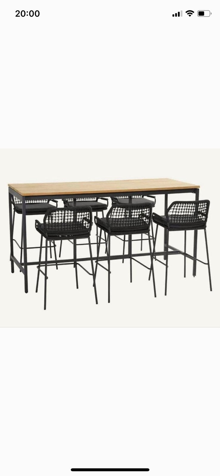 NIEUW! Statafel /bartafel 4SO, teak en RVS, Kwaliteit €225,-, Ophalen, Nieuw