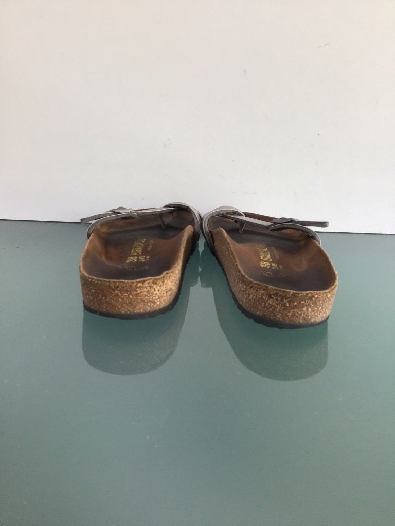 Birkenstock Piazza zilveren slippers 38 | Gratis verzenden, Kleding | Dames, Schoenen, Slippers, Overige kleuren, Verzenden, Zo goed als nieuw
