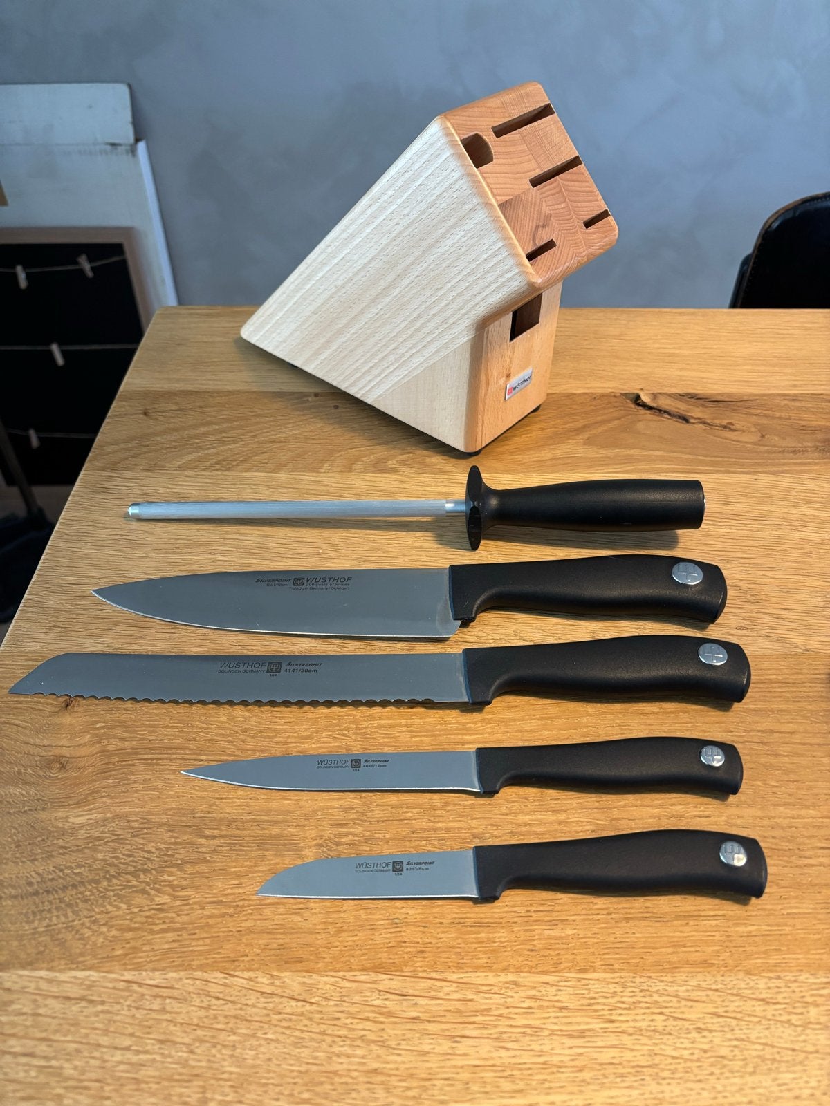 Wüsthof Silverpoint Messenset met blok (6-delig ) – nieuw!, Overige typen, Hout, Ophalen of Verzenden, Zo goed als nieuw