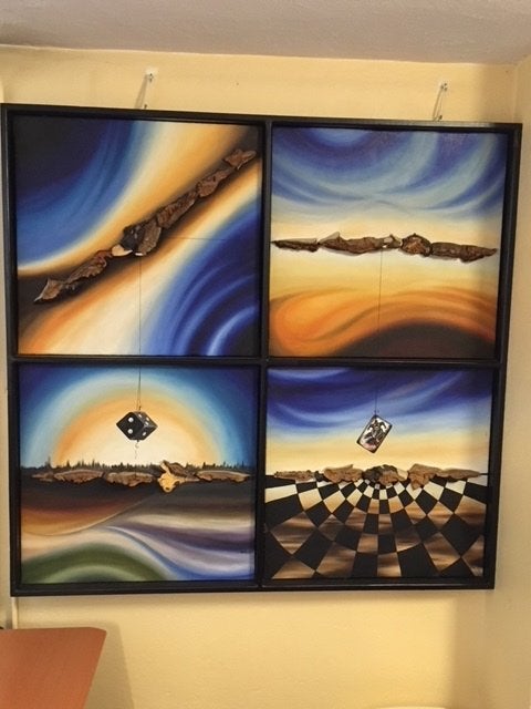 Kunstwerk, Antiek en Kunst, Ophalen, Paneel, Overige stijlen, Ingelijst
