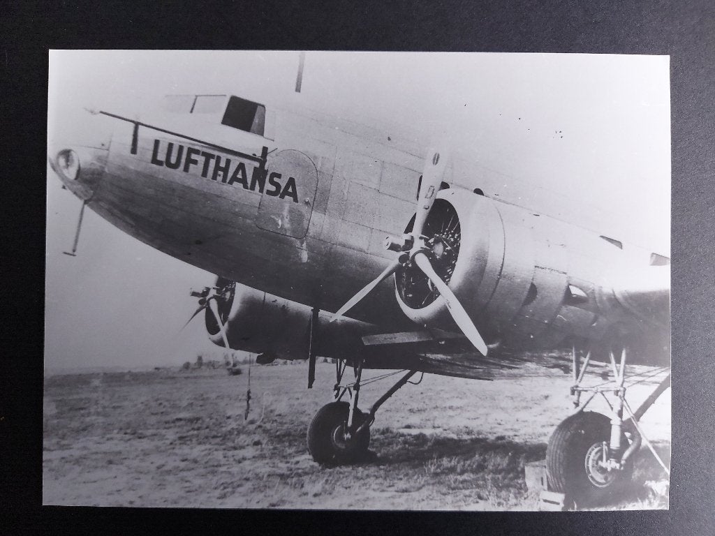 Foto van een Lufthansa DC-2 (LU74), Ophalen of Verzenden, Gebruikt, Kaart, Foto of Prent