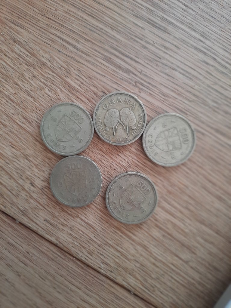 Ghana. 5 x 500 Cedis 1998, Ophalen of Verzenden, Overige landen