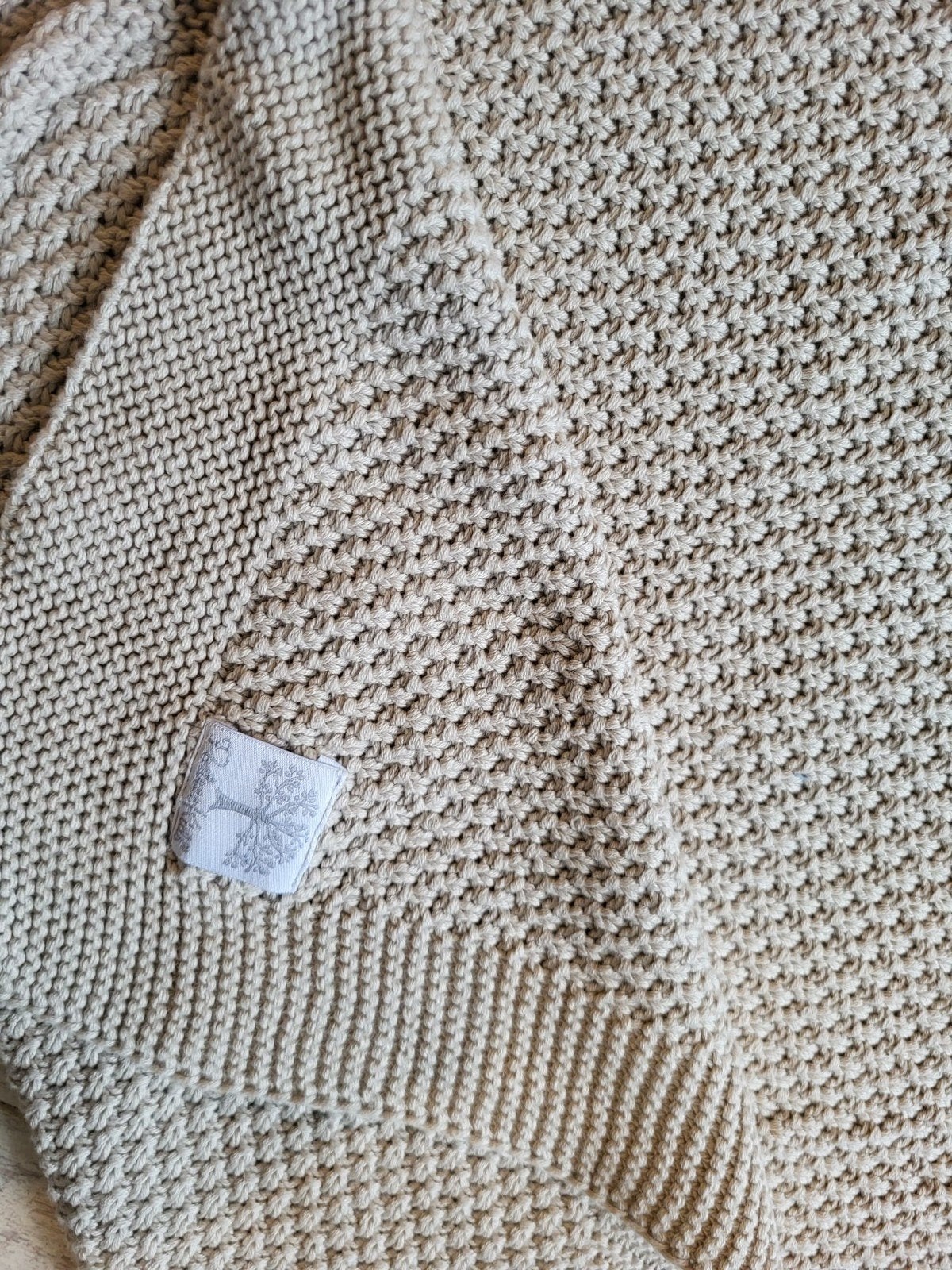 poetree deken 100% katoen, Wasbaar, Zo goed als nieuw, Beige, Deken