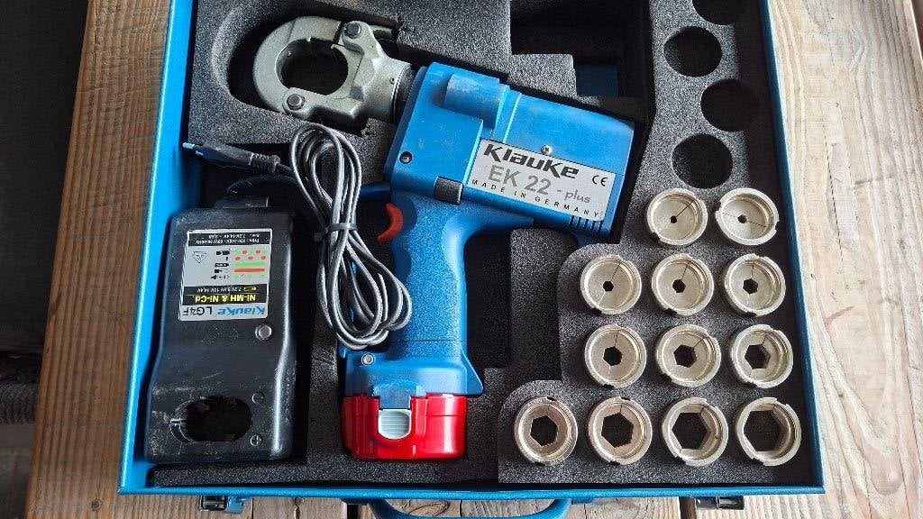 Klauke ek22  accu perstang kabelschoenperstang krimptang, ,, Ophalen of Verzenden, Zo goed als nieuw, ,