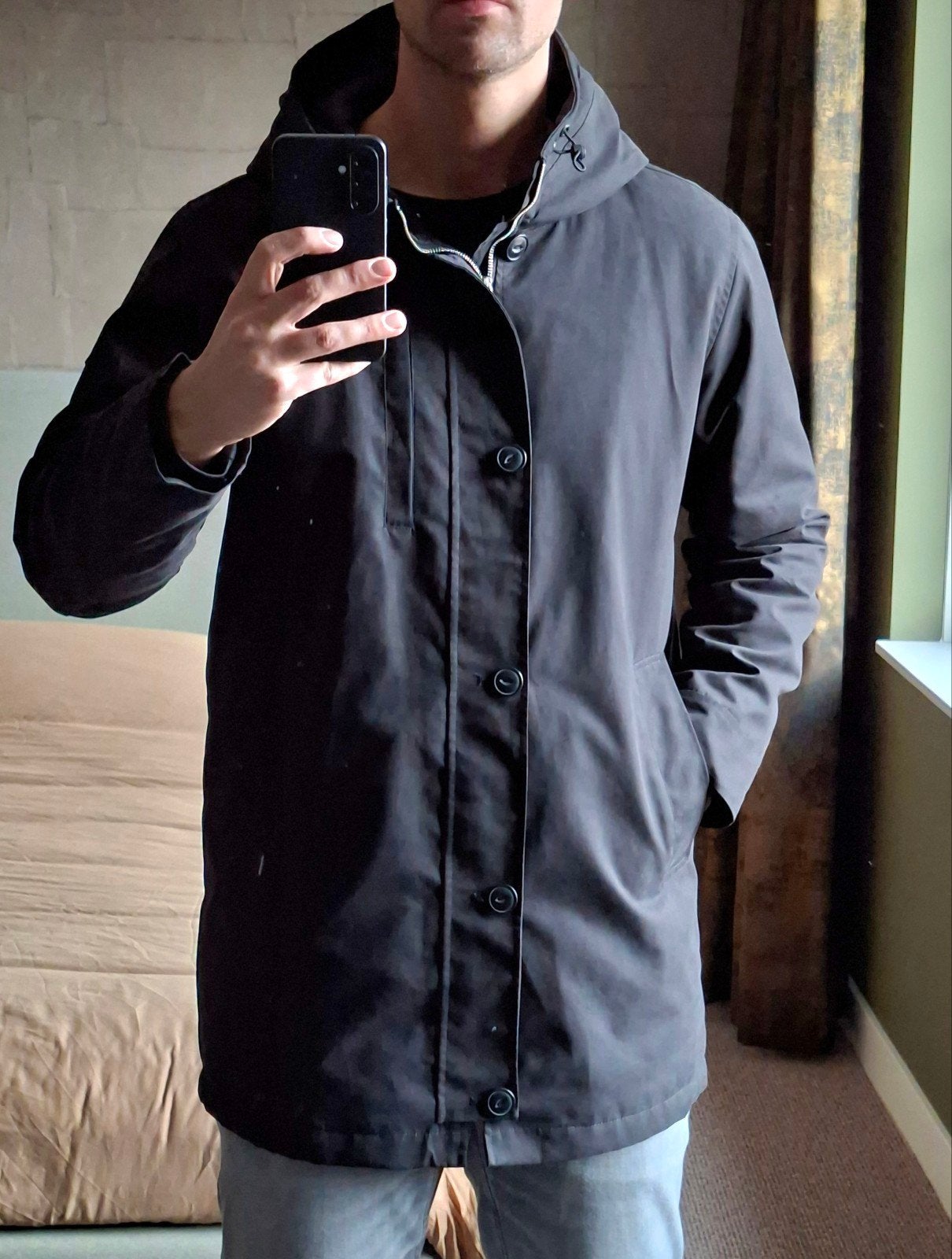 Matinique winterjas - mat zwart - maat XL - als nieuw, Verzenden, Zwart, Zo goed als nieuw, Maat 56/58 (XL)