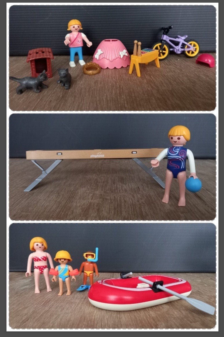 Playmobil 5439 Toerist met rubberboot en 2 extra setjes, Gebruikt, Complete set, Ophalen of Verzenden, City life