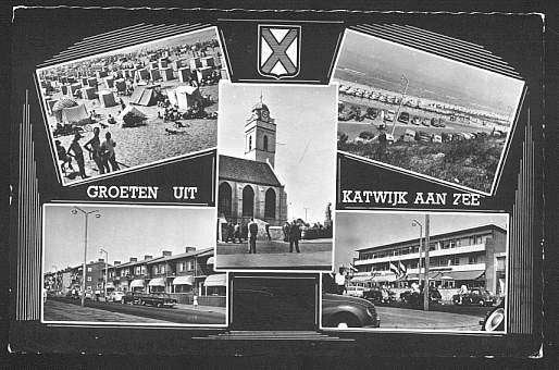 Groeten uit Katwijk aan Zee - 5 Luik, Verzamelen, Ophalen of Verzenden, 1960 tot 1980, Gelopen, Zuid-Holland