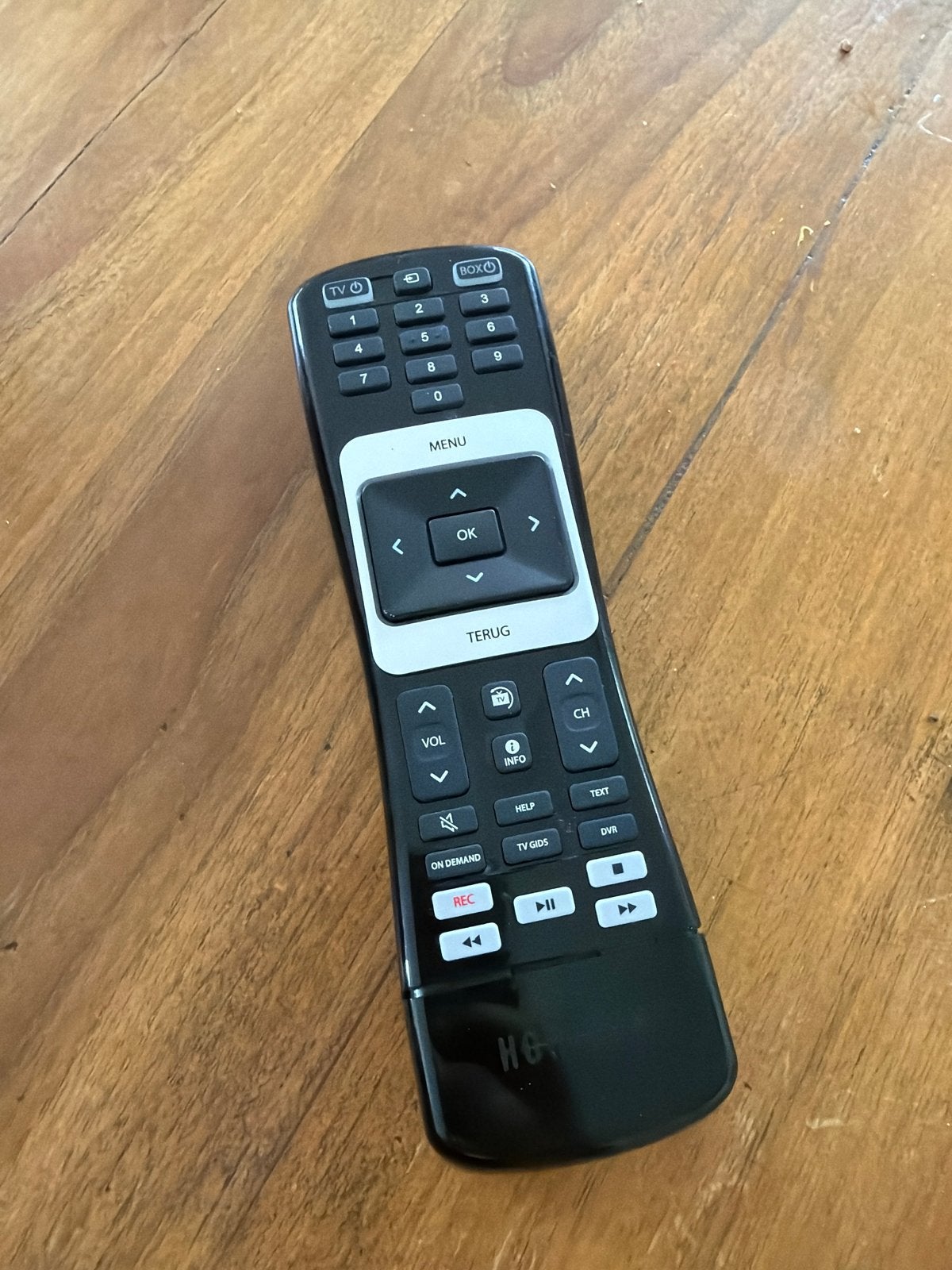 Horizon afstandsbediening Ziggo met QWERTY toetsenbord, Audio, Tv en Foto, Afstandsbedieningen, Ophalen, Gebruikt, Origineel, Mediaspeler