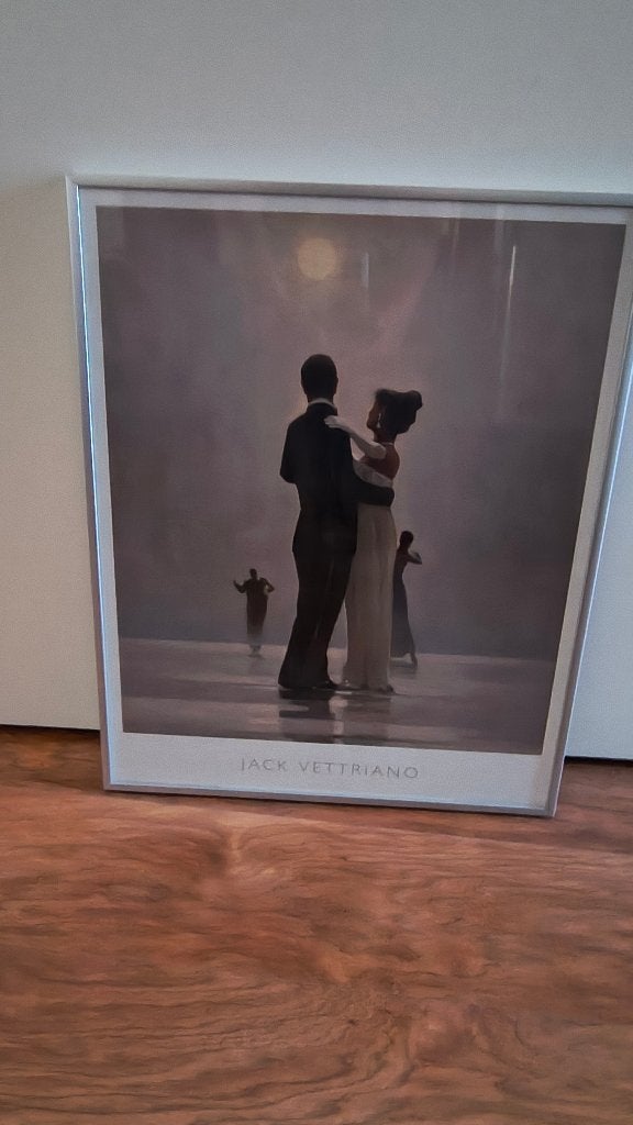 Vettriano poster - Dance with me to the end of time, Verzamelen, Ophalen, Rechthoekig Staand, Met lijst, Zo goed als nieuw