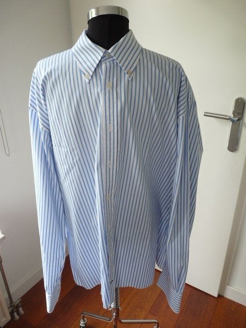 modern overhemd wit met blauwstreep, mt XXL  Tommy Hilfiger, Overhemd, Meerkleurig, Tommy Hilfiger, Ophalen of Verzenden