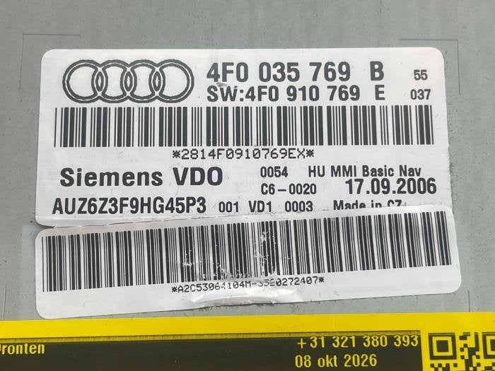 Navigatie Systeem van een Audi A6, Gebruikt, -, Verzenden, -