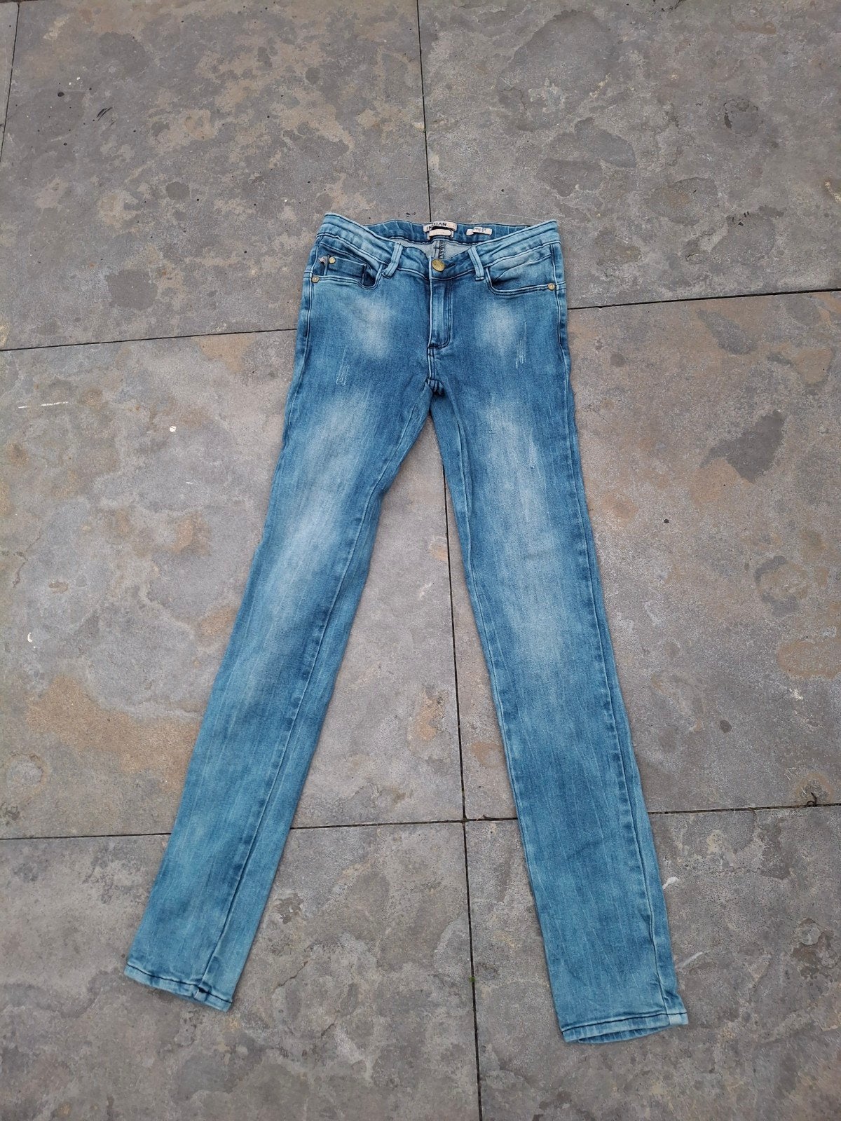 Indian rose spijkerbroek skinny fit voor meisje, Broek, Gebruikt, Meisje, Ophalen of Verzenden