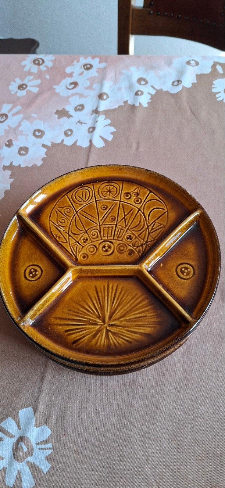 Vintage fondue borden, Verzamelen, Ophalen, Huis en Inrichting