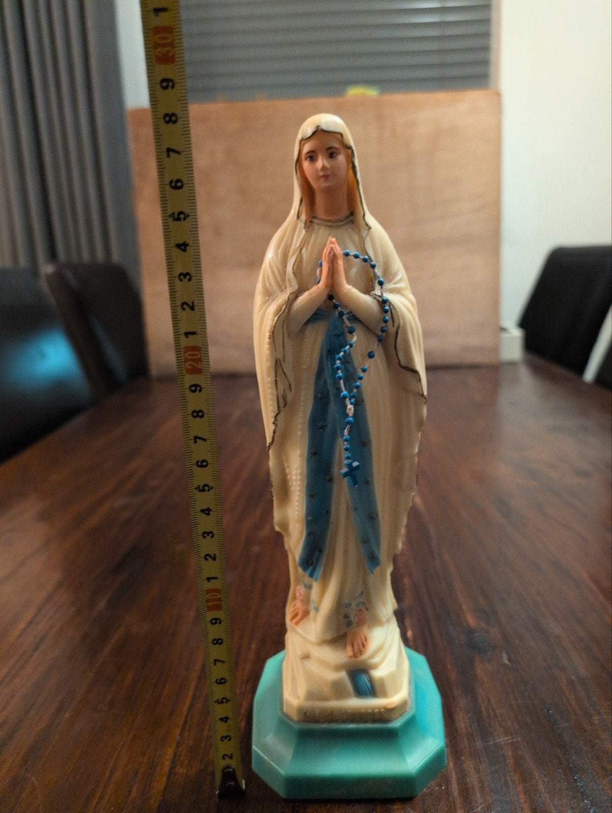 Vintage Mariabeeldje - Biddende Maria met Rozenkrans, Antiek en Kunst, Ophalen of Verzenden