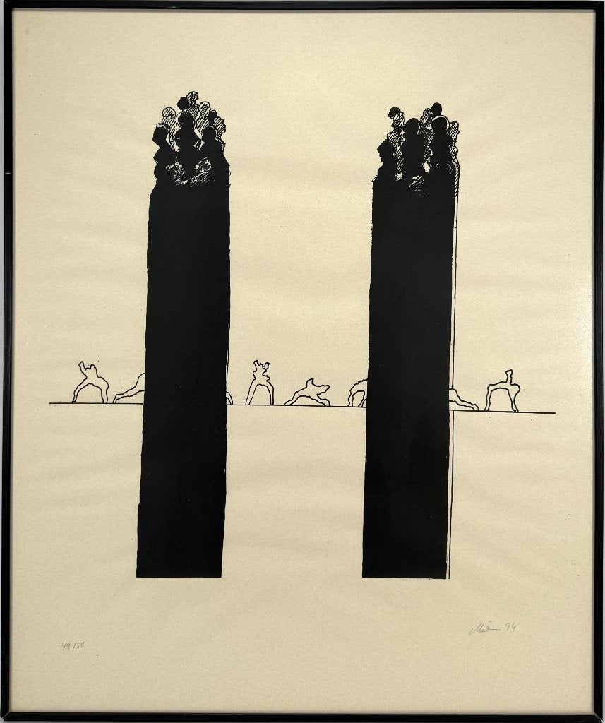 1155. Litho - abstracte voorstelling, 1994, Ophalen